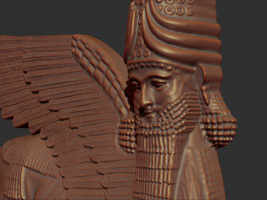 assyrian human headed winged bull 3D-printmodel