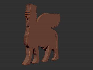 assyrian human headed winged bull 3D-printmodel