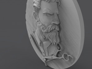 hairdresser emblem 3D Print Model