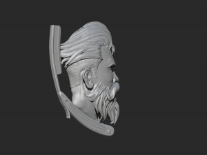 hairdresser emblem Modelo de Impressão 3D