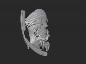 hairdresser emblem 3D Print Model