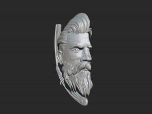 hairdresser emblem Modelo de Impressão 3D