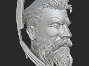 hairdresser emblem Modelo de Impressão 3D