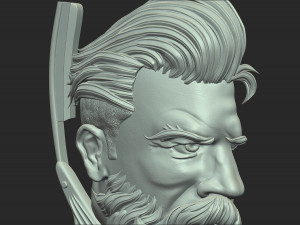 hairdresser emblem Modelo de Impressão 3D