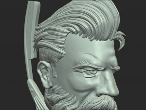 hairdresser emblem 3D Print Model