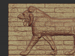 glazed brick relief of a striding lion from the palace of nebuchadnezzar ii 3Dプリントモデル