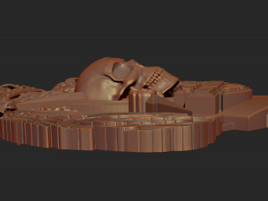 harley davidson bas relief 3D 프린트 모델