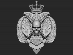 harley davidson bas relief 3D 프린트 모델