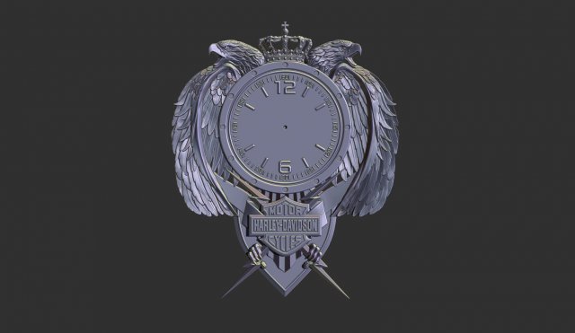 harley davidson wall clock stl model for cnc and 3d printer 3D Print Model .c4d .max .obj .3ds .fbx .stl .blend 
