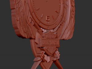 harley davidson wall clock stl model for cnc and 3d printer 3D Print Model