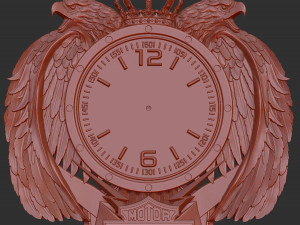 harley davidson wall clock stl model for cnc and 3d printer 3D Print Model
