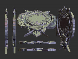 harley davidson wall clock stl model for cnc and 3d printer 3D Print Model