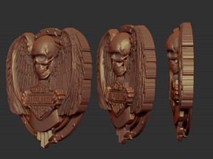 harley davidson bas relief stl model for cnc and 3d printer 3D 프린트 모델