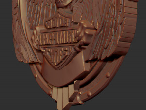 harley davidson bas relief stl model for cnc and 3d printer 3D 프린트 모델