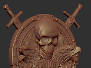 harley davidson bas relief stl model for cnc and 3d printer 3D Print Model