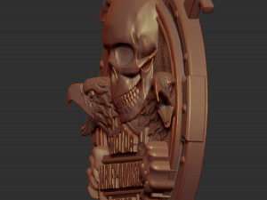harley davidson bas relief stl model for cnc and 3d printer 3D 打印模型