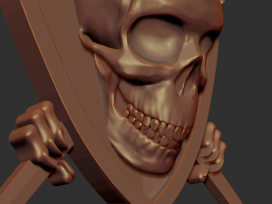 skull shield and sword stl model for cnc and 3d printer 3D Принт Модель