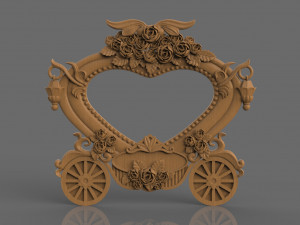 pumpkin carriage photo frame 3Dプリントモデル