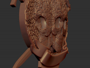 skull shield eagle head and sword stl model for cnc and 3d printer 3D Print Model