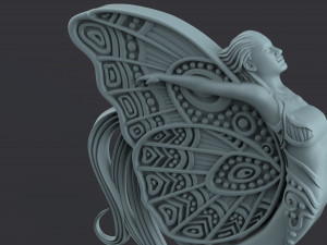 butterfly woman 3Dプリントモデル