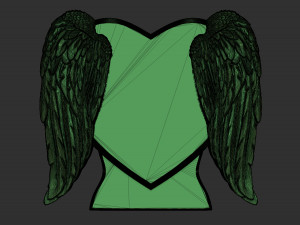 heart and angel wings tombstone 3D Принт Модель