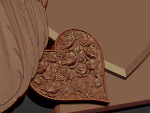 heart and angel wings tombstone Modelo de Impressão 3D