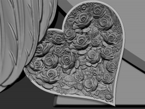 heart and angel wings tombstone Modelo de Impressão 3D