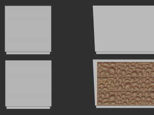 three drawer storage cabinet ready to carving cnc Modelo 3D