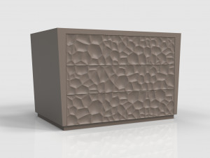 three drawer storage cabinet ready to carving cnc Modelo 3D