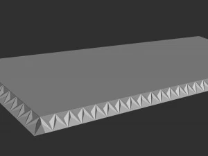 triangle grave border for cnc 3D Print Model