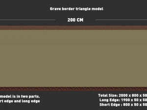CNC 용 삼각형 무덤 테두리 3D 프린트 모델