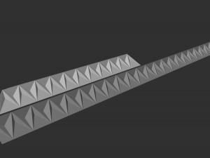 triangle grave border for cnc 3D प्रिंट मॉडल