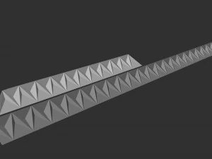CNC 용 삼각형 무덤 테두리 3D 프린트 모델