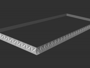 triangle grave border for cnc 3D प्रिंट मॉडल