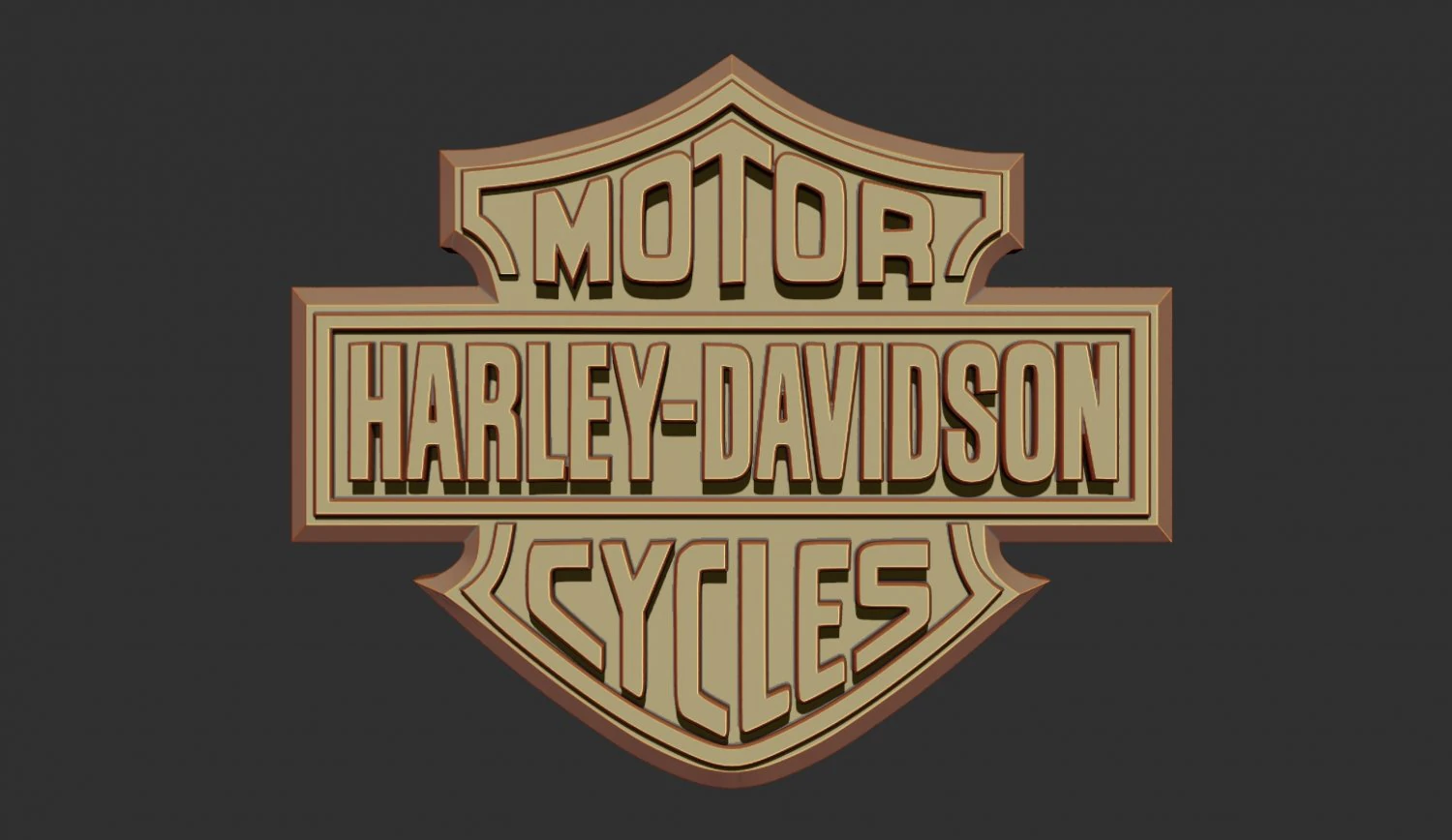 harley davidson logo 3D Print Model .c4d .max .obj .3ds .fbx .stl .blend