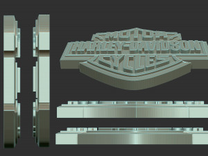 harley davidson logo Modèles 3D en vedette