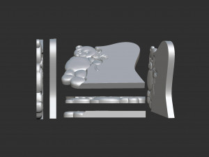 tombstone with teddy bear figure 3Dプリントモデル