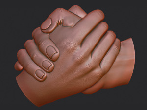 shake hands bas relief 3D प्रिंट मॉडल