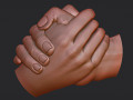 shake hands bas relief Model do druku 3D