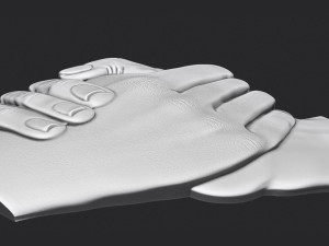 shake hands bas relief Model do druku 3D