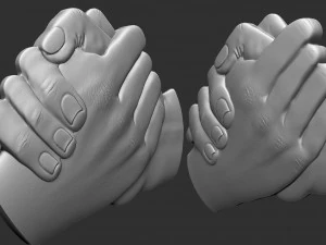 shake hands bas relief 3D Print Model