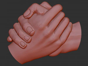 shake hands bas relief 3D Print Model
