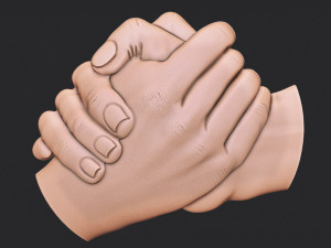 shake hands bas relief Model do druku 3D