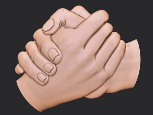 shake hands bas relief 3D Print Model