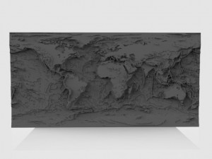 World Map stl model for cnc and 3d printer Modello di stampa 3D