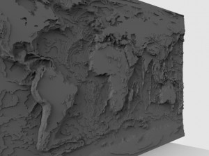 World Map stl model for cnc and 3d printer Modello di stampa 3D