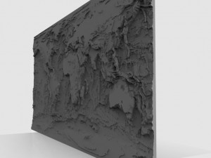World Map stl model for cnc and 3d printer Modello di stampa 3D