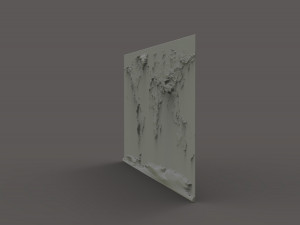 World Map Bas Relief Model Cetak 3D