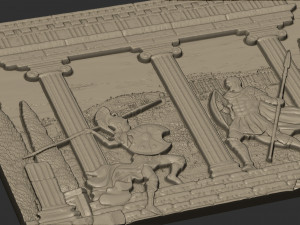 Amazon Warrior Woman vs Man Battle Scene Modello di stampa 3D