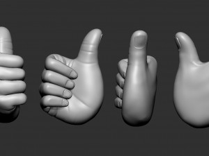 Thumbs Up Hand Figure 3D Print Model